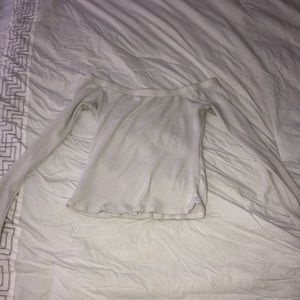 Off shoulder white top